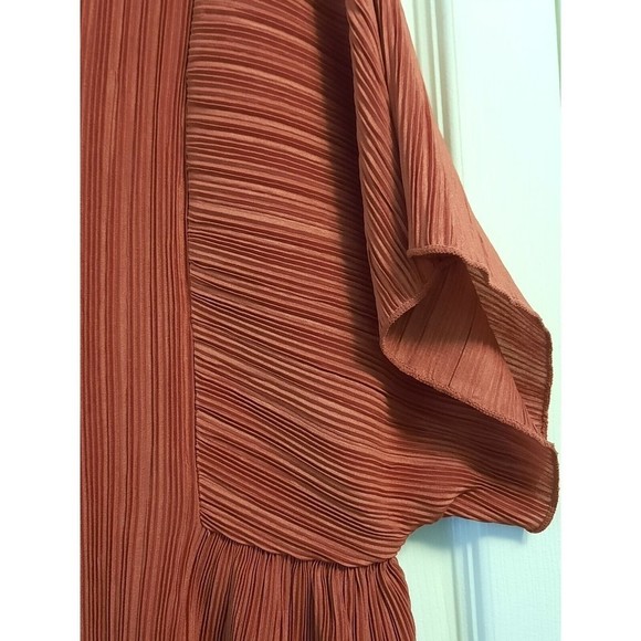 Madewell Micropleat Short Sleeve Top in Color Rusty Torch Women’s Size Small - Picture 4 of 5